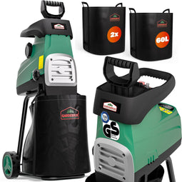 Gardebruk Hakselaar - Elektrisch 3100W - Takdikte 44mm - Groen/Zwart