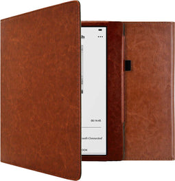 imoshion E-reader Hoesje - Geschikt voor Kobo Elipsa 2E - Vegan Leather Bookcase - Donkerbruin