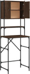 vidaXL - Wasmachinekast - 68x48,5x194 - cm - bruin - eikenkleur