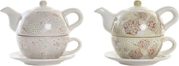 Theepot DKD Home Decor Kopp Dolomite (750 ml) (2 Stuks)