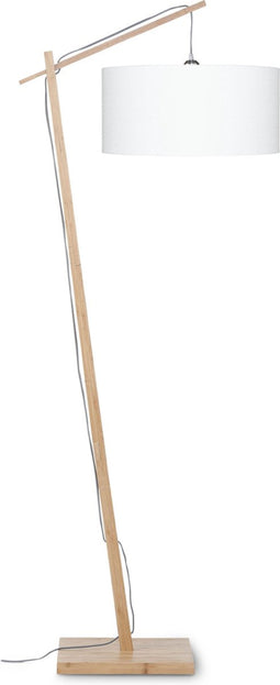 GOOD&MOJO Vloerlamp Andes - Bamboe/Wit - 72x47x176cm - Scandinavisch,Bohemian - Staande lampen voor Woonkamer - Slaapkamer