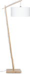 GOOD&MOJO Vloerlamp Andes - Bamboe/Wit - 72x47x176cm - Scandinavisch,Bohemian - Staande lampen voor Woonkamer - Slaapkamer