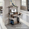 tectake® Fife - Verrijdbaar bureau - Industrieel design - 4 niveaus - Donkerbruin