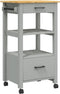 vidaXL - Keukentrolley - MONZA - 48x40x90 - cm - massief - grenenhout