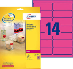 Avery - Etiket avery l7263y-100 99.1x38.1mm geel 1400 stuks