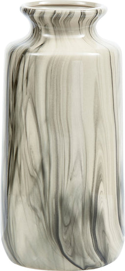 BePureHome Vaas Strike - Keramiek - Off White/Zwart - 30x14x14