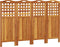 vidaXL - Kamerscherm - met - 4 - panelen - 162x2x115 - cm - massief - acaciahout