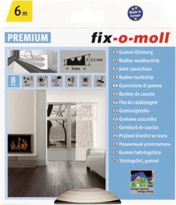 Fix-o-Moll - Tochtband E-profiel 4x9mm - 6m - Zelfklevend