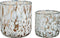 House of Seasons Theelichthouder - Set van 2 - H15 x Ø14 cm - Wit