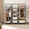 Garderobe Slaapkamermeubel Kast Kleding Opberg Organiser Grijs 175 x 150 x 45cm