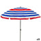 Strandparasol Aktive Blauw Rood Multicolour Zilverkleurig Ø 160 cm 160 x 167 x 160 cm (12 Stuks)