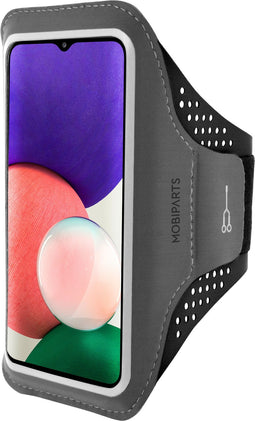 Mobiparts Galaxy A22 5G (2021) - Comfort Fit Sport Armband - Zwart