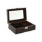 Doos-Juwelenkistje Home ESPRIT Bruin Donkerbruin Polyurethaan 25 x 16 x 8,5 cm