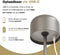 FINLEY GAEVE - Draadloze Tafellamp - Oplaadbaar met USB-C - Traploos dimbaar - Nikkel - 22cm Hoog