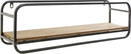 Wandrek - Rek - Metaal - Hout - 71 x 16 x 20,5 cm.
