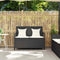 vidaXL - Tuinbank - met - kussen - poly - rattan - zwart
