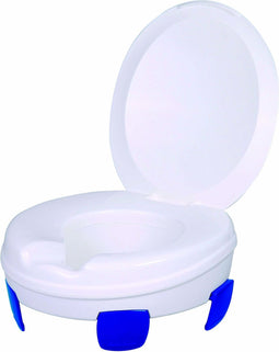 Erhohter Toilettensitz Clipper III, mit seitlichen Halterungen + Deckel