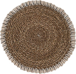 Placemat rond set van 6 - ø30 - Naturel - Zeegras/schelp