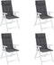 vidaXL - Stoelkussens - 4 - st - hoge - rug - oxford - stof - antracietkleurig