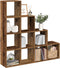 vidaXL - Kamerscherm - / - boekenkast - 131,5x29x131,5 - cm - hout - oud - hout