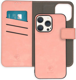 iMoshion Hoesje Geschikt voor iPhone 15 Pro Max Hoesje Met Pasjeshouder - iMoshion Uitneembare 2-in-1 Luxe Bookcase - Roze