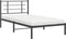 vidaXL - Bedframe - met - hoofdbord - metaal - zwart - 100x200 - cm