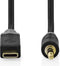 Nedis CCBW65950AT10 - Audio-adapterkabel USB-C naar 3.5mm - 100cm - Zwart