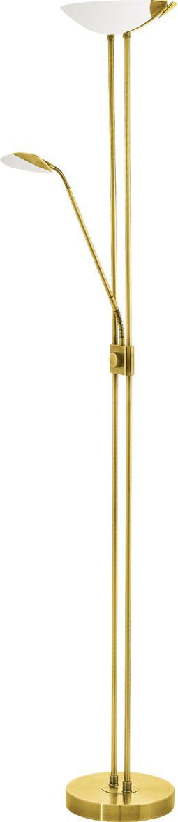 EGLO Baya - LED Vloerlamp - Dimbaar 180 cm - Goud/Wit