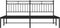 vidaXL - Bedframe - met - hoofdbord - metaal - zwart - 183x213 - cm
