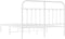 vidaXL - Bedframe - met - hoofdbord - metaal - wit - 135x190 - cm