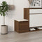 vidaXL - Opbergbox - met - lade - 40,5x40x40 - cm - bewerkt - hout - bruin - eikenkleur