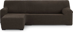 Hoes voor chaise longue met korte armleuning links Eysa THOR Bruin 110 x 110 x 310 cm