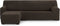 Hoes voor chaise longue met korte armleuning links Eysa THOR Bruin 110 x 110 x 310 cm