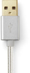Nedis CCTB60500AL10 - USB A naar USB 2.0 micro kabel - 100 cm - Aluminium