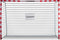 Dunlop Voetbaldoel - Voetbal Goal 300 x 200 x 110 cm - Metaal - Wit/Rood - Snelle Montage - Inclusief 7 Grondhaken