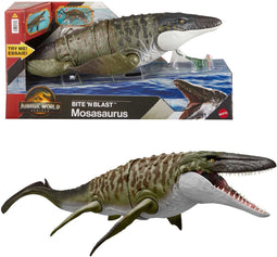 Jurassic World Rebirth - Bijtende en Explosieve Mosasaurus - Beweegbare kaken