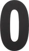 Intersteel Huisnummer 0 XL hoogte 30 cm rvs/mat zwart