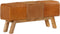 vidaXL - Bankje - turnbok - 107 - cm - echt - geitenleer - massief - mangohout - bruin