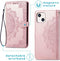 iMoshion Hoesje Geschikt voor iPhone 13 Hoesje Met Pasjeshouder - iMoshion Mandala Bookcase - Rosé Goud