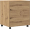 vidaXL - Printerstandaard - met - wielen - Artisan - Eiken - 60x50x67 - cm