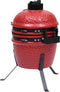 vidaXL Kamado barbecue 2-in-1 56 cm keramiek rood