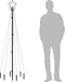 vidaXL - Kerstboom - met - grondpin - 108 - LED's - koudwit - 180 - cm