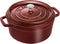 Staub Braadpan - Rond - 24 cm - Gietijzer deksel - Rood