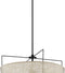 EGLO Bridekirk - Hanglamp - Ø 40 cm - Staal/Linnen - Zwart/Beige