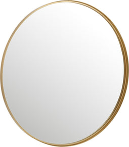 J-Line spiegel Rond Hoge Rand - metaal/glas - goud - large - Ø 110 cm
