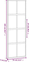 vidaXL - Schuifdeur - 76x205 - cm - gehard - glas - en - aluminium - zwart