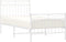 vidaXL - Bedframe - met - hoofd- - en - voeteneinde - metaal - wit - 90x200 - cm