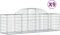 vidaXL - Schanskorven - 9 - st - gewelfd - 200x50x60/80 - cm - gegalvaniseerd - ijzer