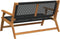 vidaXL - Tuinbank - Zwart - 122x76x73,5 - cm - Massief - Acaciahout