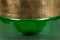 Dutchbone Cave - Bijzettafel - Gekleurd glas en messing - Groen/Goud